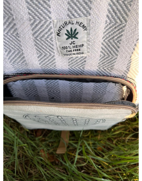 Ethno batoh z konope - KVET ŽIVOTA veľký